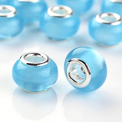 Large Hole Rondelle Resin European Beads RPDL-J050-05-1