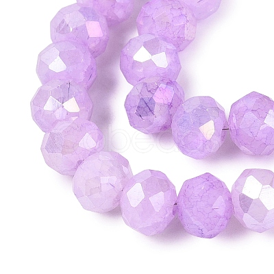 Dyed Crackle Imitation Jade Glass Beads Strands EGLA-Q131-02C-04-1