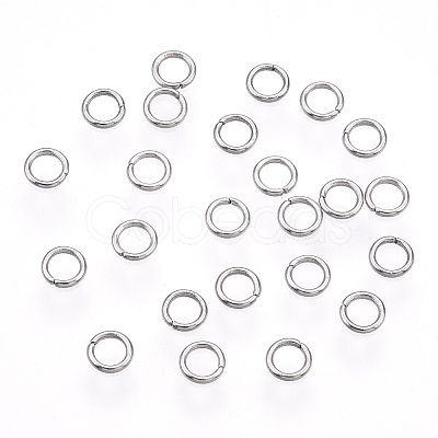 Non-Tarnish 304 Stainless Steel Open Jump Rings X-STAS-R065-45-1