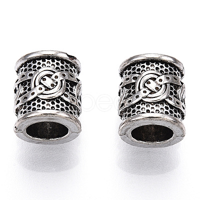 Tibetan Style Alloy European Beads X1-TIBEB-TAC0002-01AS-1