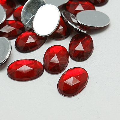 Imitation Taiwan Acrylic Rhinestone Cabochons GACR-A008-18x25mm-34-1