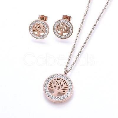 304 Stainless Steel Jewelry Sets SJEW-H143-04-1