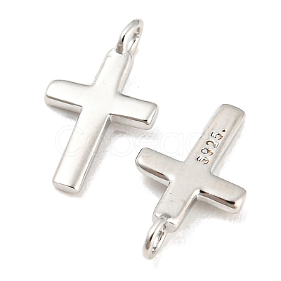 Rhodium Plated 925 Sterling Silver Charms X-STER-Q190-07P-1