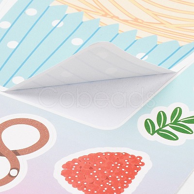 8Pcs PVC Self-Adhesive Stickers STIC-L001-05-1