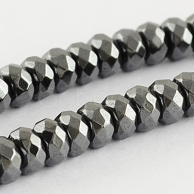 Grade A Non-magnetic Synthetic Hematite Beads Strands G-R211-23-1