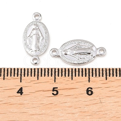 Brass Oval with Virgin Connector Charm KK-Z146-31P-1
