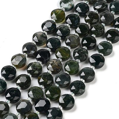 Natural Moss Agate Beads Strands G-NH0010-C01-01-1