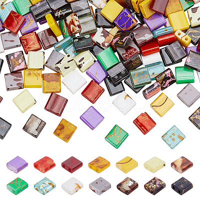 140Pcs 14 Colors 2-Hole Glass Seed Beads SEED-ME0001-07-1