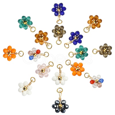 27Pcs 9 Colors Glass Pendants GLAA-CJ0001-83-1