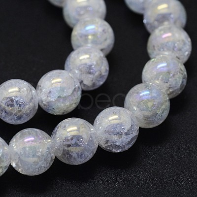 Electroplated Natural Crackle Quartz Crystal Beads Strands G-K285-08-12mm-1