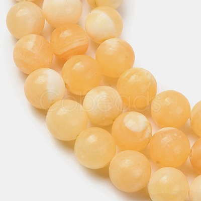 Natural Honey Jade Bead Strands G-K153-B26-10mm-1