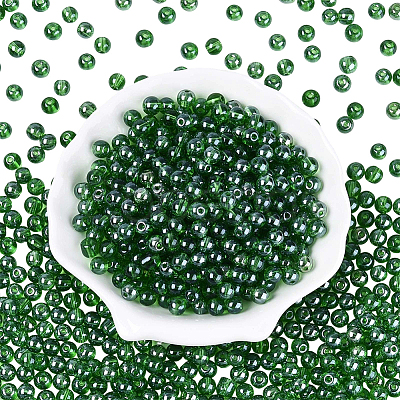 500Pcs Transparent Glass Seed Beads SEED-PA0001-08C-1