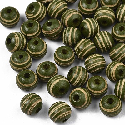 Painted Natural Wood Beads WOOD-T021-54A-04-1