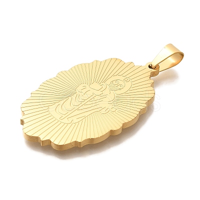 PVD Vacuum Plating 304 Stainless Steel Pendants STAS-U035-43G-02-1