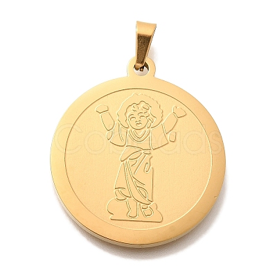 PVD Vacuum Plating 304 Stainless Steel Pendants STAS-U035-19G-04-1