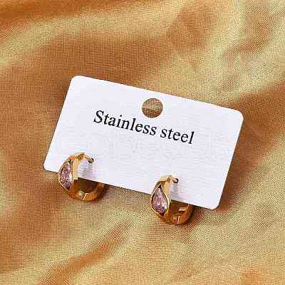 304 Stainless Steel Hoop Earrings EJEW-P309-03G-1