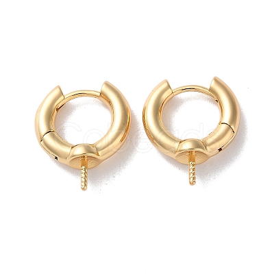 Brass Hoop Earrings Findings KK-B105-03G-01-1