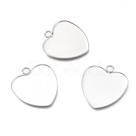 304 Stainless Steel Pendant Cabochons Settings for Fashion Jewelry STAS-M283-01P-B-1