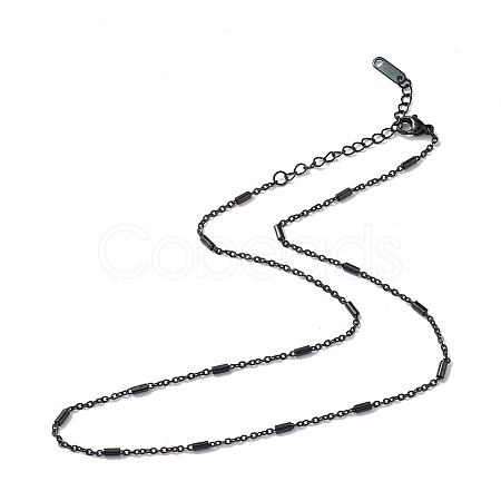 304 Stainless Steel Column Link Chain Necklace for Men Women NJEW-K245-019C-1