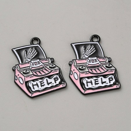 Zinc Alloy Enamel Pendants ENAM-CJC0021-20B-1