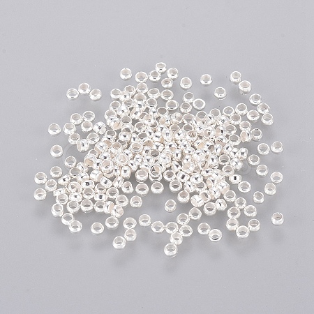 Brass Crimp Beads KK-L020-S-1