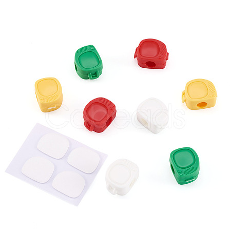16Pcs 4 Colors PP Plastic Cable Organizers Clips Holder AJEW-TA0003-67-1