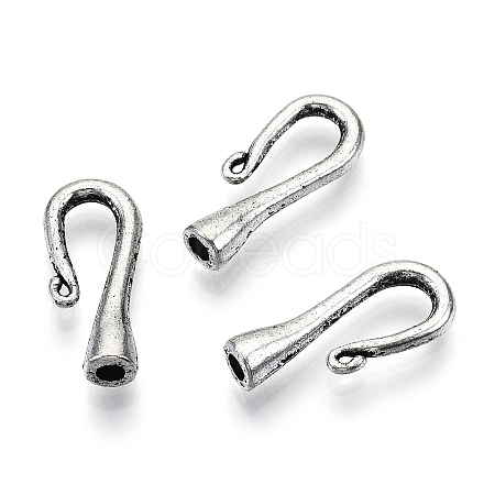 Tibetan Style Alloy S-Hook Clasps PALLOY-R134-03-RS-1