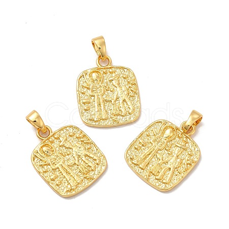 Rack Plating Brass Pendants KK-A177-19G-1