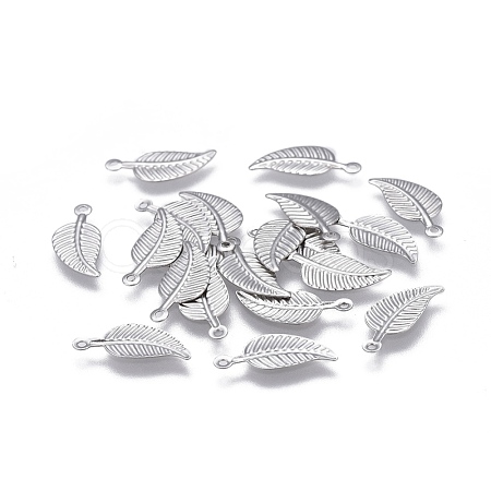 Tarnish Resistant 304 Stainless Steel Charms X-STAS-P236-18P-1