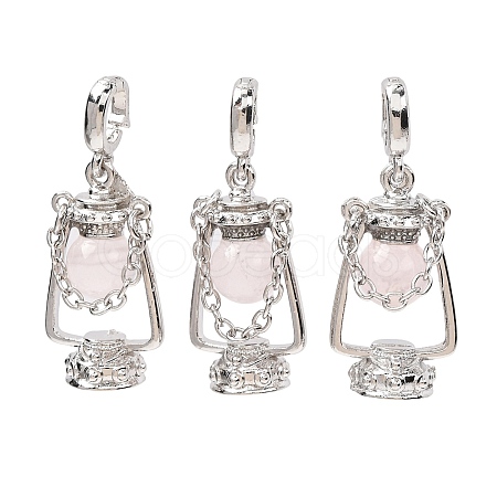 Natural Rose Quartz Pendants GG-CBA0251-04P-06-1