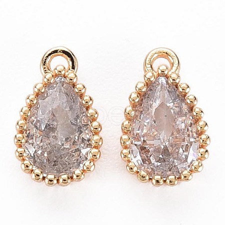 Brass Inlaid Cubic Zirconia Charms KK-S356-771E-1