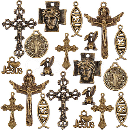 PandaHall Elite 8 Style Tibetan Style Alloy Pendants FIND-PH0018-76-1