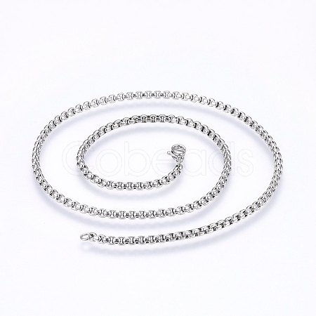 Non-Tarnish 304 Stainless Steel Box Chain Necklaces LS-NJEW-F227-09P-04-1