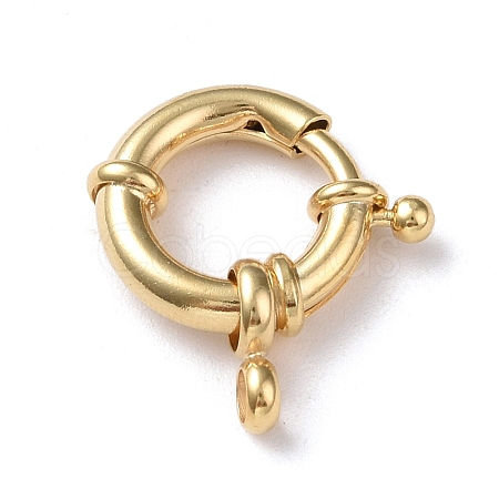 Eco-friendly Brass Spring Ring Clasps KK-D082-02G-C-1