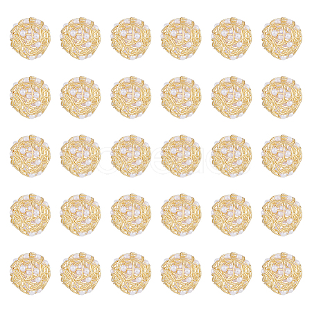 Wire Wrapped Acrylic Beads KK-DC0002-98-1