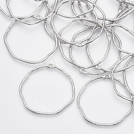 Alloy Open Back Bezel Pendants PALLOY-S121-82B-P-1