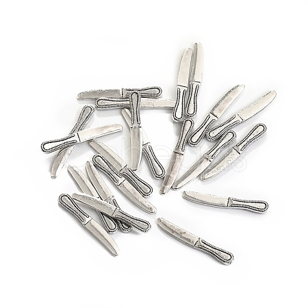100Pcs Alloy Silverware Miniature Ornaments LS-PW-WGF7D5F-08-1