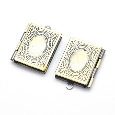 Brass Locket Pendants KK-F717-39AB-NR-1