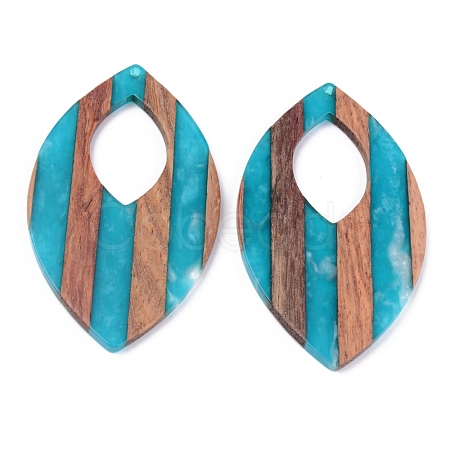 Resin & Walnut Wood Pendants X-RESI-R428-06-1