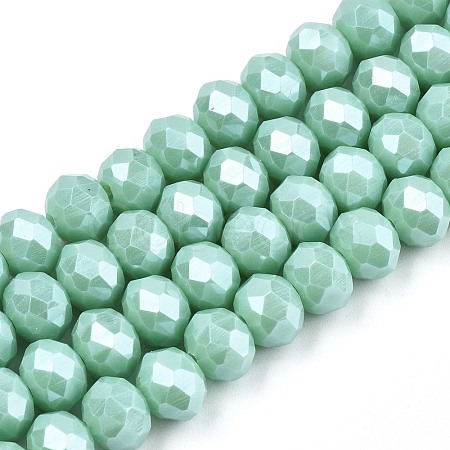 Electroplate Glass Beads Strands EGLA-A034-P6mm-A20-1