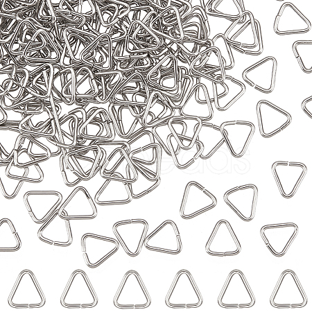 SUNNYCLUE 500Pcs 304 Stainless Steel Triangle Rings STAS-SC0005-43-1