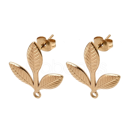 304 Stainless Steel Stud Earring Findings SA-CBAA9A2-02G-01-1