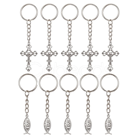 Tibetan Style Alloy Keychain KEYC-JKC00555-01-1