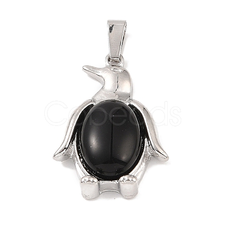Natural Obsidian Pendants G-A224-02P-04-1