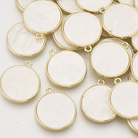Pearlized Style Resin Pendants PALLOY-N150-10A-1