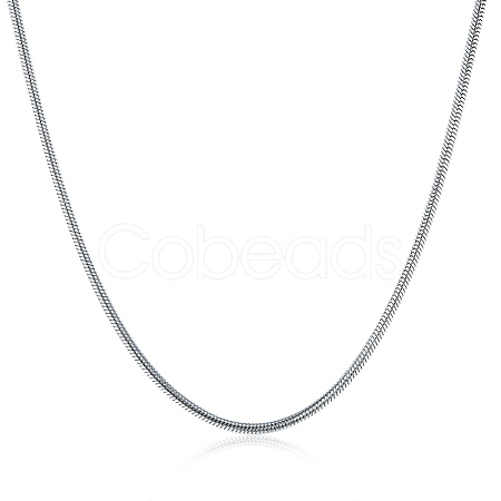 Non-Tarnish 316 Surgical Stainless Steel Snake Chain Necklaces NJEW-BB31289-24-1