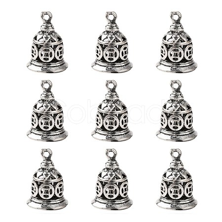 Brass Bell Pendants KK-I257-AS-1