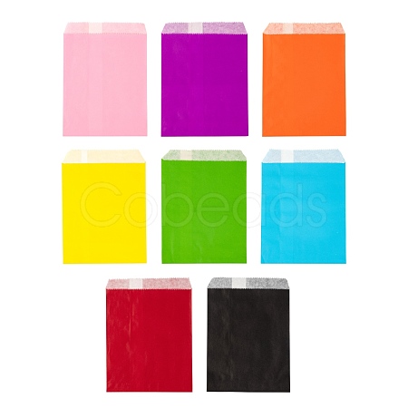 80Pcs 8 Colors Eco-Friendly Kraft Paper Bags CARB-LS0001-03-1