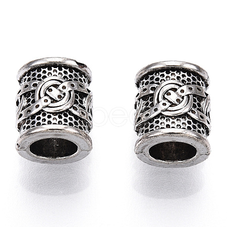 Tibetan Style Alloy European Beads X1-TIBEB-TAC0002-01AS-1