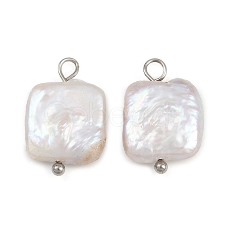 Natural Freshwater Pearl Keshi Pearl Pendants STAS-D378-04P-1